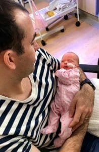 Dad and baby Maddy Meet