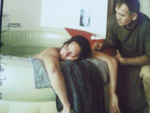 Loose and floppy. Breathing up with each surge – Seleneah remained calm and relaxed through her birth.