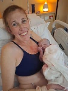 mother with baby right after birth