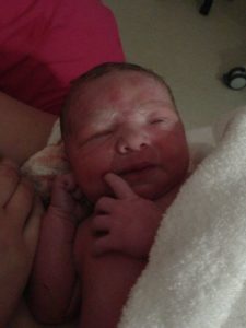 Zavier Max straight after he was born - so calm