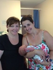 Hypnobirthing Australia Practitioner Rebekah Barlow (Esperance) with Kylee and baby Jonathan
