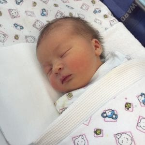 Picture of baby Minerva sleeping