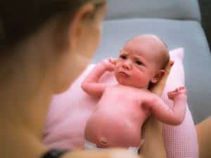 Baby Alfie in mums arms