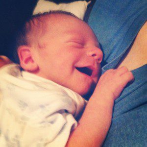 Archie at two days old...such a happy baby!!