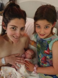 Shanae and her daughter with baby