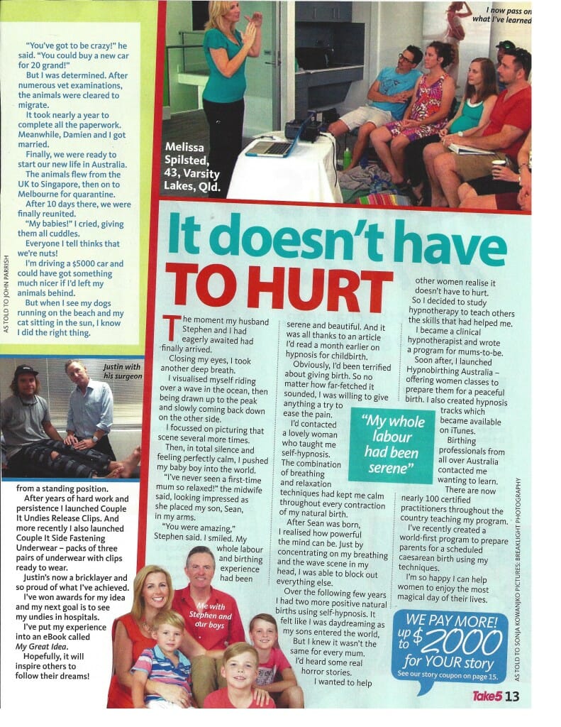 Take 5 Magazine Article Melissa Spilsted