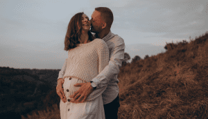 Happy pregnant couple