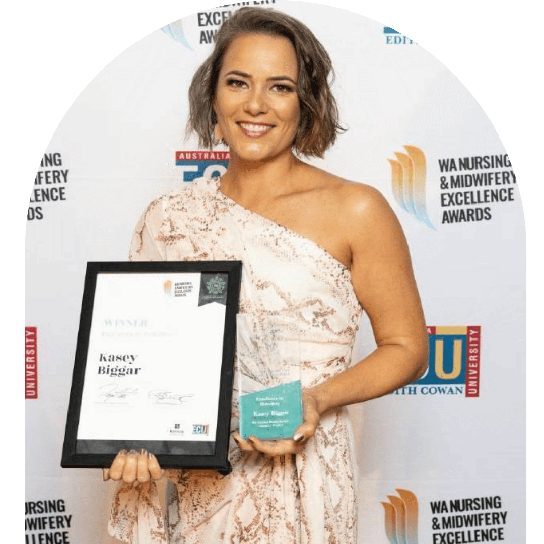 Kasey Biggar - testimonial - WA Nursing & Midwifery Awards - Hypnobirthing Australia™ Birth Outcomes